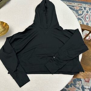 Fabletics Women's Black Cloud Jersey Hoodie - Medium